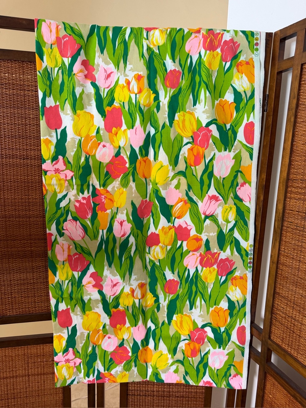 Grautex Mid-Century Danish Textiles tulip print fabric 46” x 99”